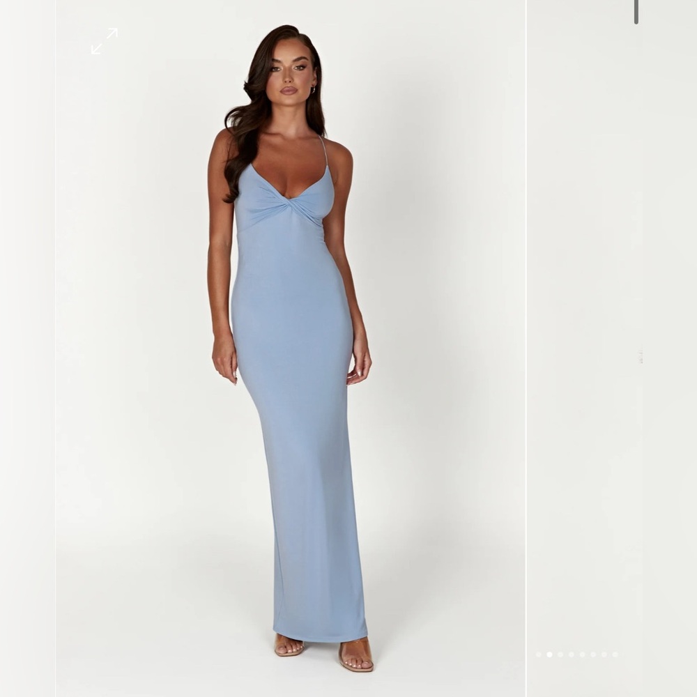 Meshki Light Blue Backless Dress